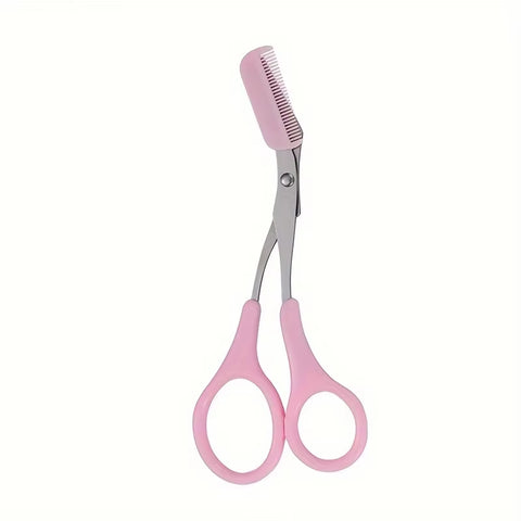 Stainless Steel Eyebrow Scissors with Comb 