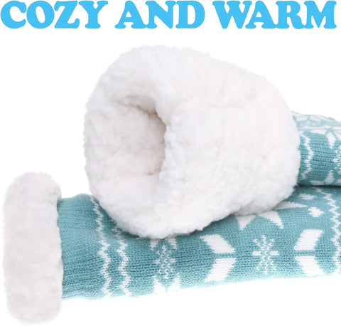 Women’s Fuzzy Slipper Socks with Grippers – Warm Winter Indoor Socks