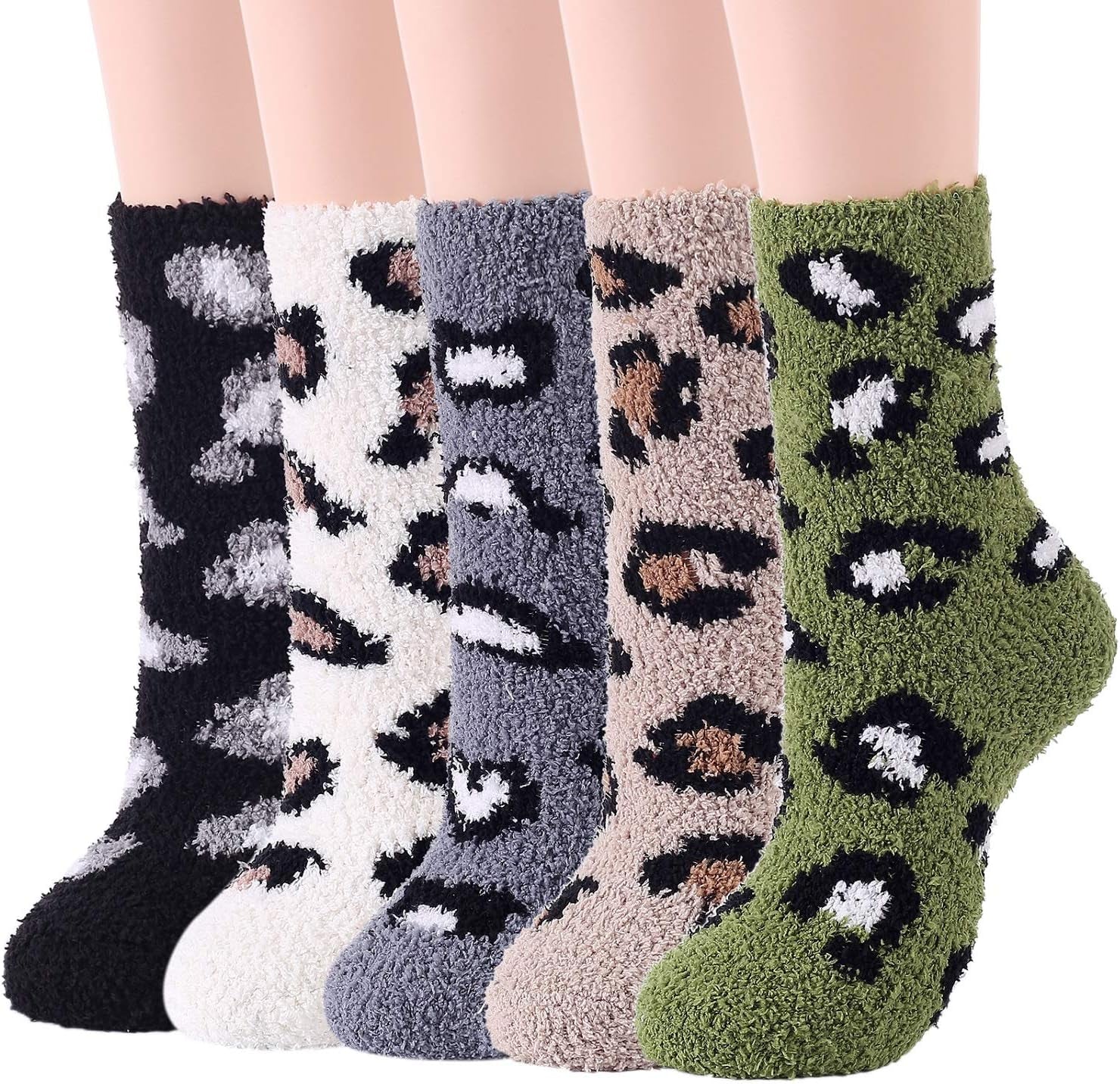 Women's Fuzzy Slipper Socks – Warm, Fluffy & Cozy Crew Socks for Winter Comfort