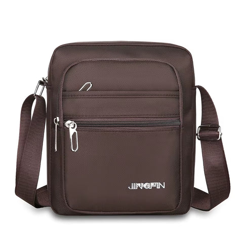 Waterproof Shoulder  Bag Multiple Zipper Pockets