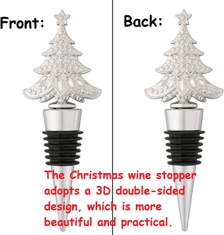 4-Pack Christmas Wine Bottle Stoppers 