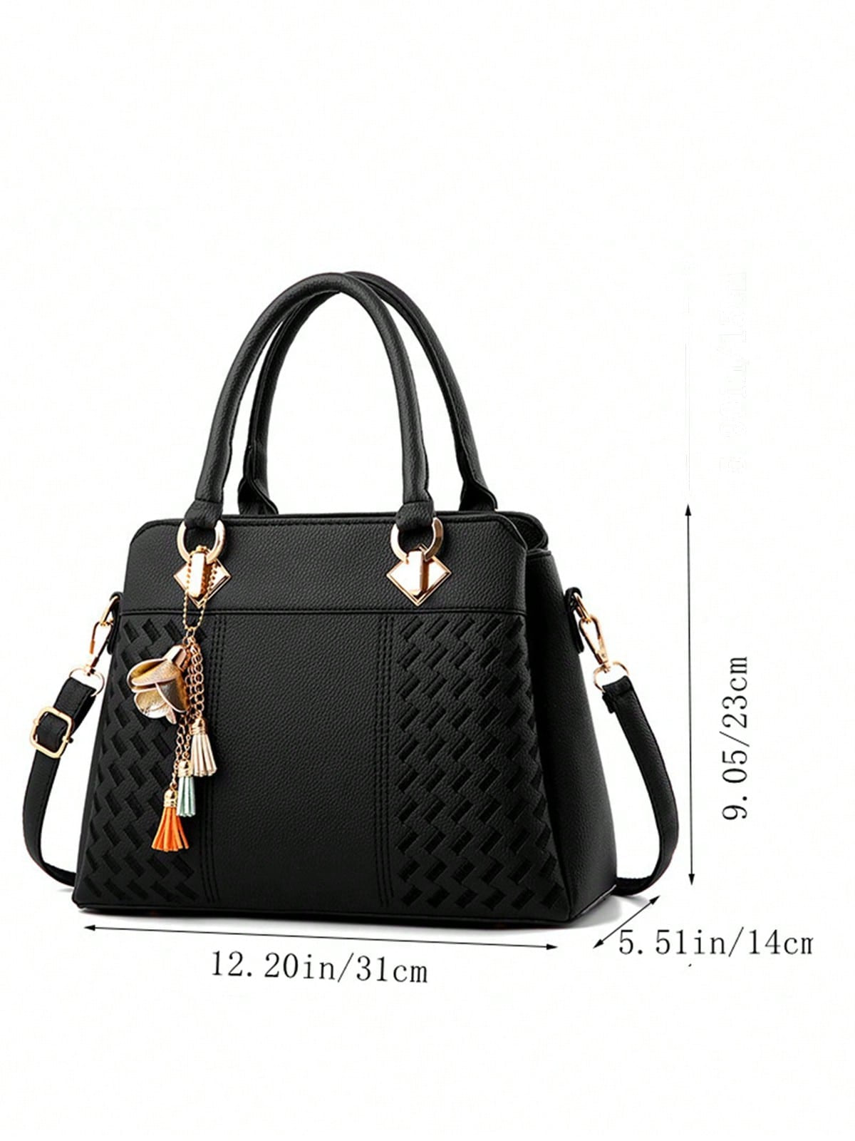 Women's Stylish Tote Bag - Black