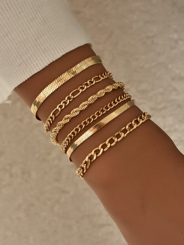 6Pcs Twist Detail Bracelet
