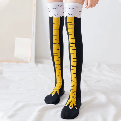 Thigh-High Chicken Socks 