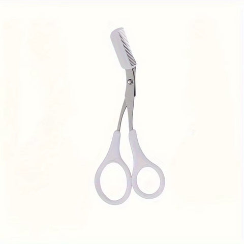 Stainless Steel Eyebrow Scissors with Comb 