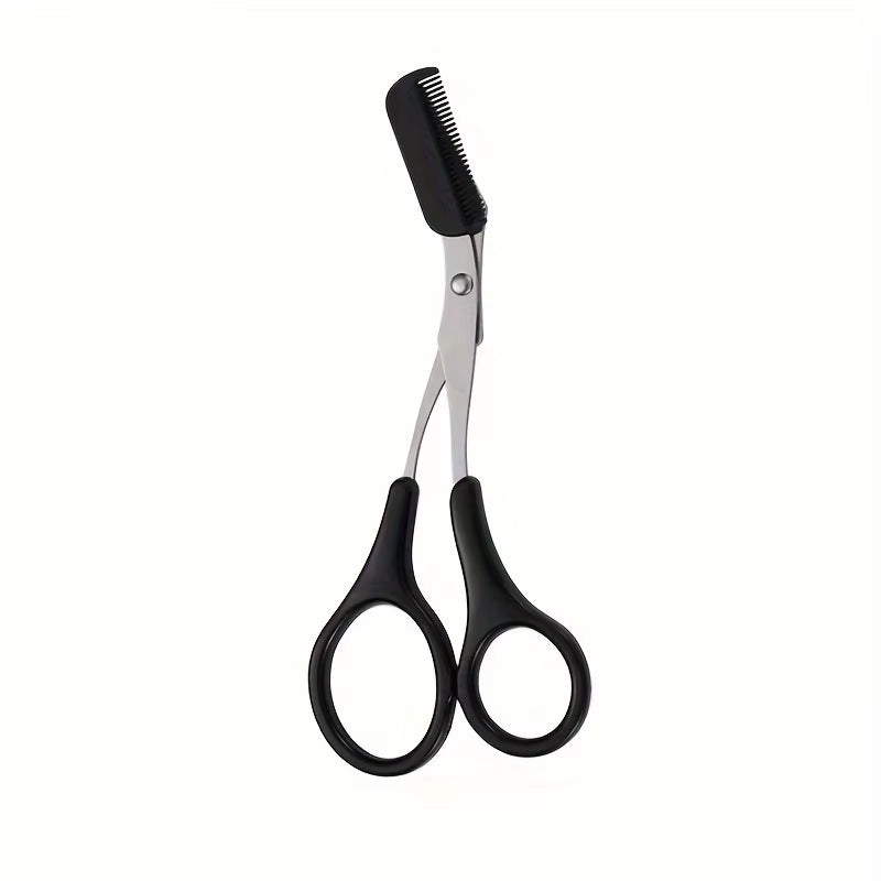Stainless Steel Eyebrow Scissors with Comb 
