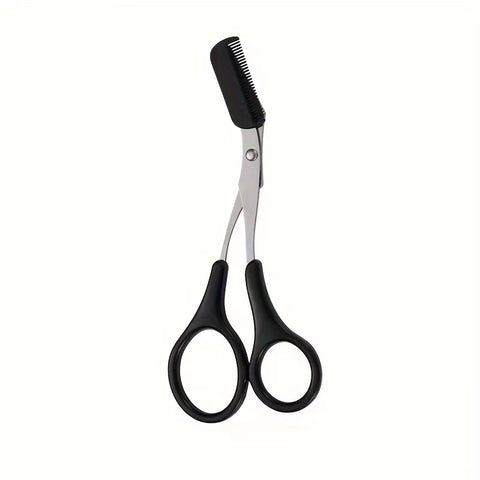 Stainless Steel Eyebrow Scissors with Comb 