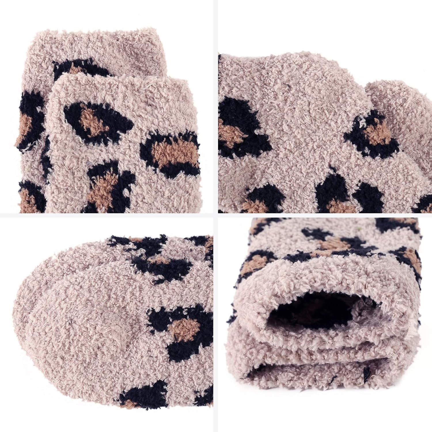 Women's Fuzzy Slipper Socks – Warm, Fluffy & Cozy Crew Socks for Winter Comfort