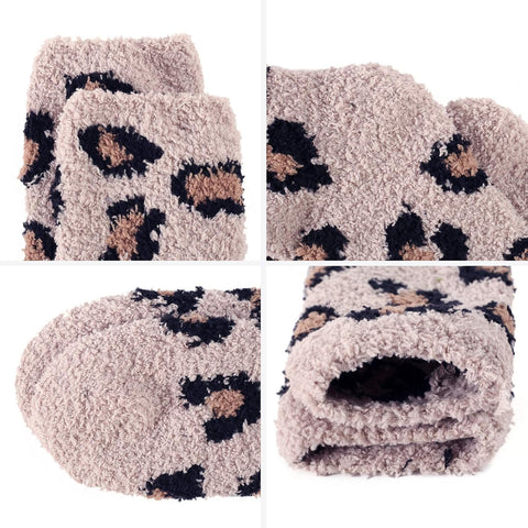 Women's Fuzzy Slipper Socks – Warm, Fluffy & Cozy Crew Socks for Winter Comfort