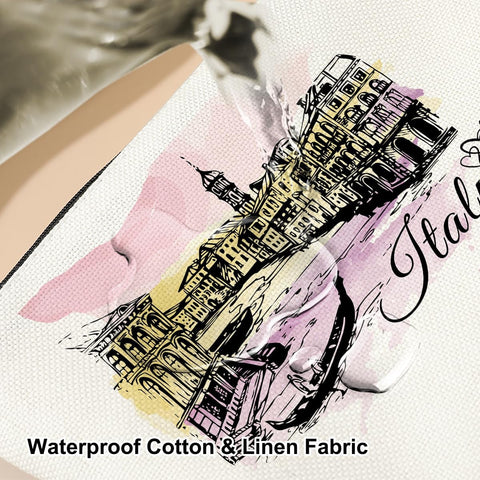 Italy Travel Makeup Bag – Funny Italian Cosmetic Pouch, Perfect Souvenir or Gift for Women, Friends & Bridesmaids