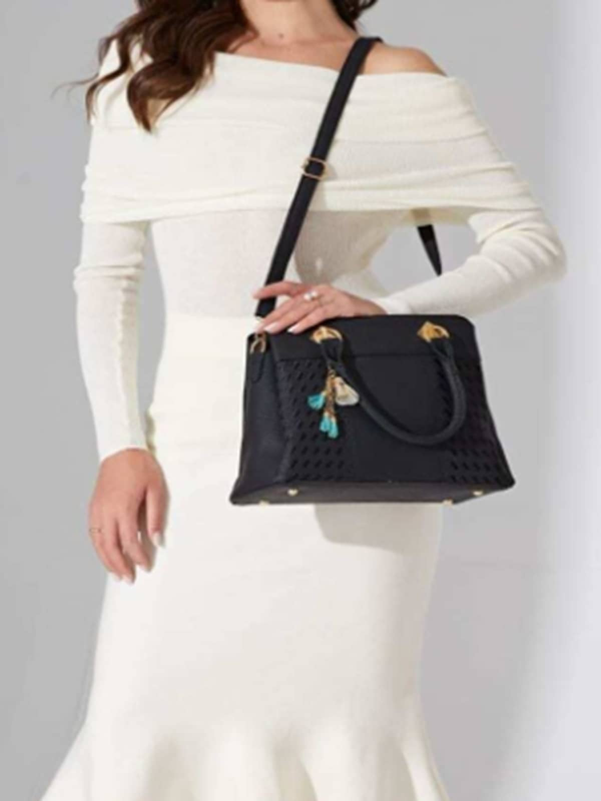 Women's Stylish Tote Bag - Black