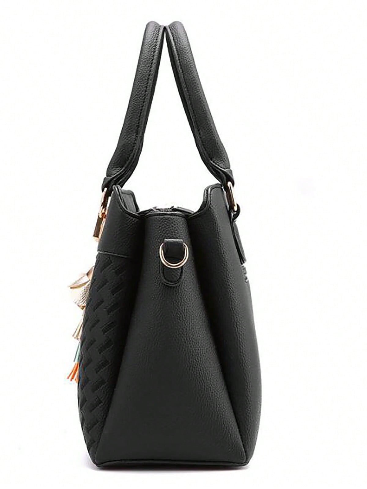 Women's Stylish Tote Bag - Black