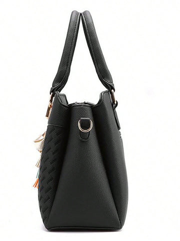 Women's Stylish Tote Bag - Black