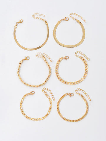 6Pcs Twist Detail Bracelet