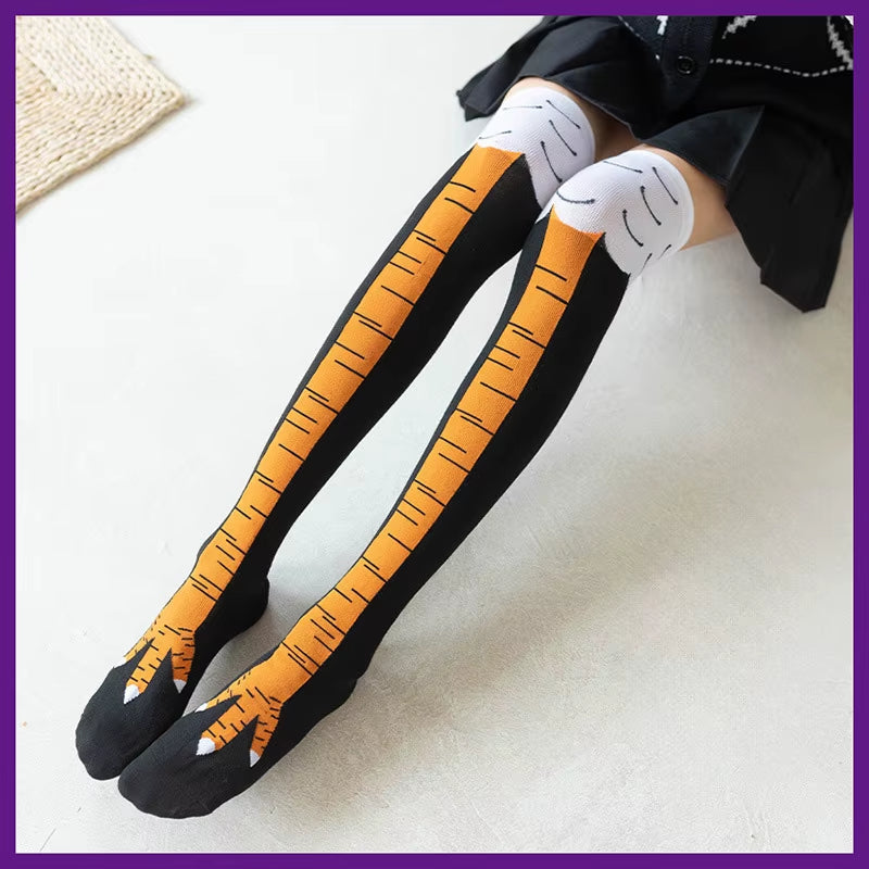 Thigh-High Chicken Socks 