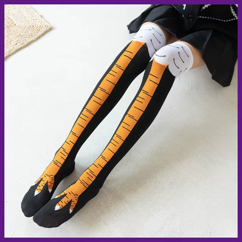 Thigh-High Chicken Socks 