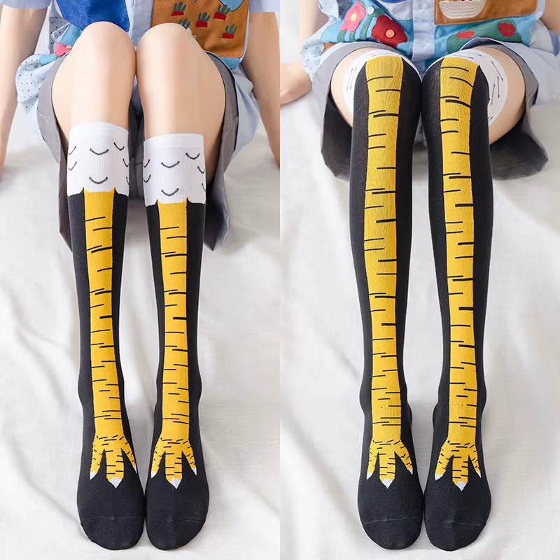 Thigh-High Chicken Socks 