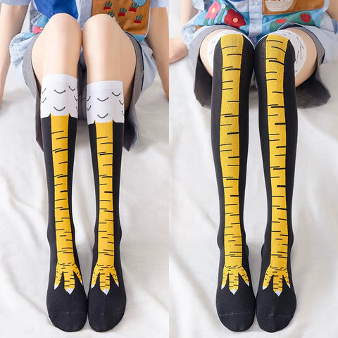 Thigh-High Chicken Socks 