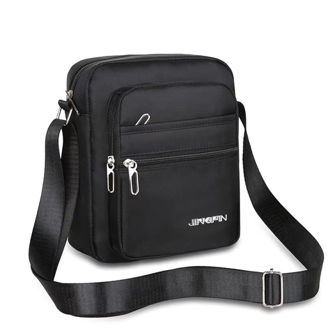 Waterproof Shoulder  Bag Multiple Zipper Pockets